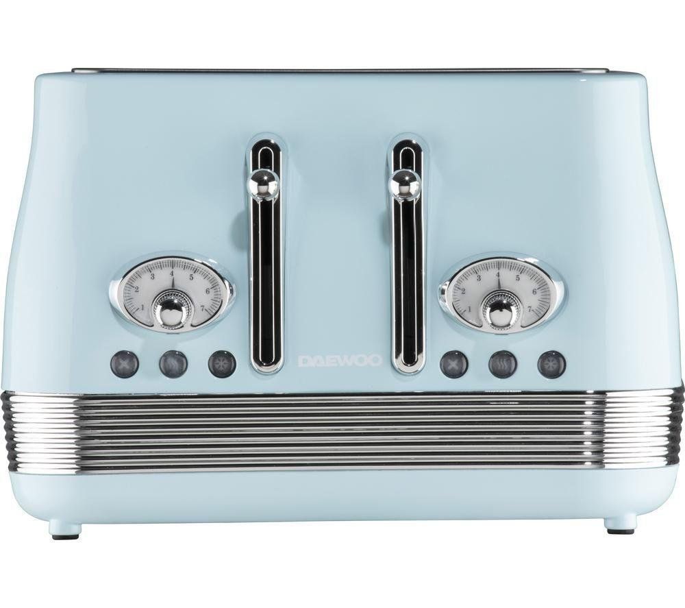 DAEWOO Denver SDA2750GE 4-Slice Toaster - Blue, Blue - Image 1
