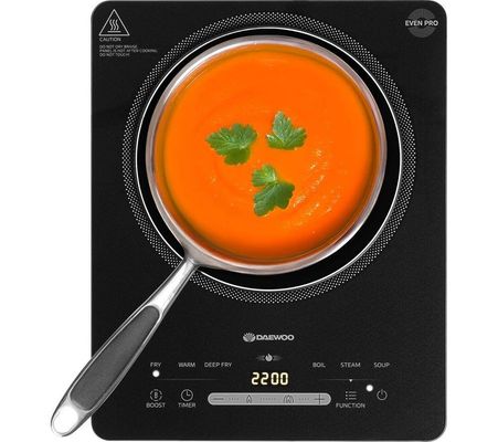 DAEWOO SDA2771GE 2200W Single Induction Hob - Black, Black