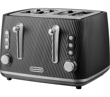 DAEWOO Cascade SDA2779GE 4-Slice Toaster - Black, Black