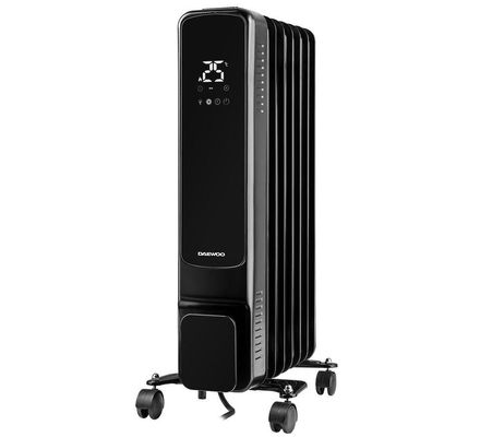 DAEWOO HEA1976GE Portable Oil-Filled Radiator - Black, Black