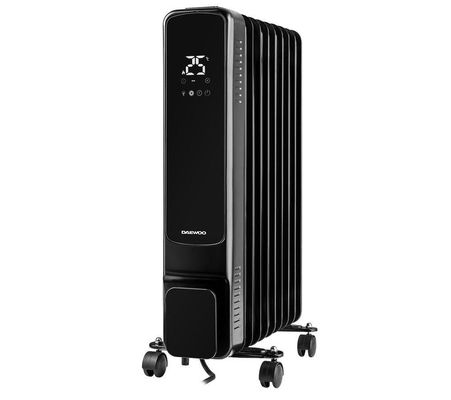 DAEWOO HEA1977GE Portable Oil-Filled Radiator - Black, Black