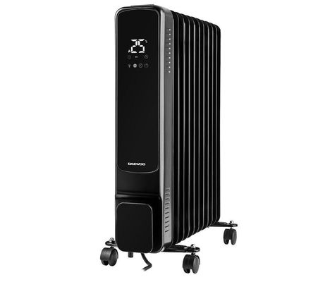 DAEWOO HEA1978GE Portable Oil-Filled Radiator - Black, Black