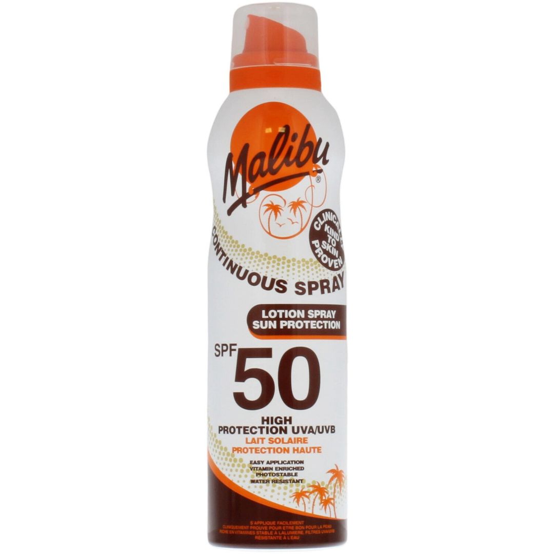 Malibu UVA UVB SPF 50 Continuous Spray - Image 1