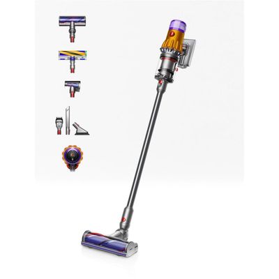DYSON V12 Detect Slim Absolute Cordless Vacuum Cleaner - Nickel & Yellow, Yellow,Silver/Grey