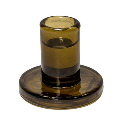 Four Candle Olive Green Smooth Small Candle Holder - Green - Thumbnail 2