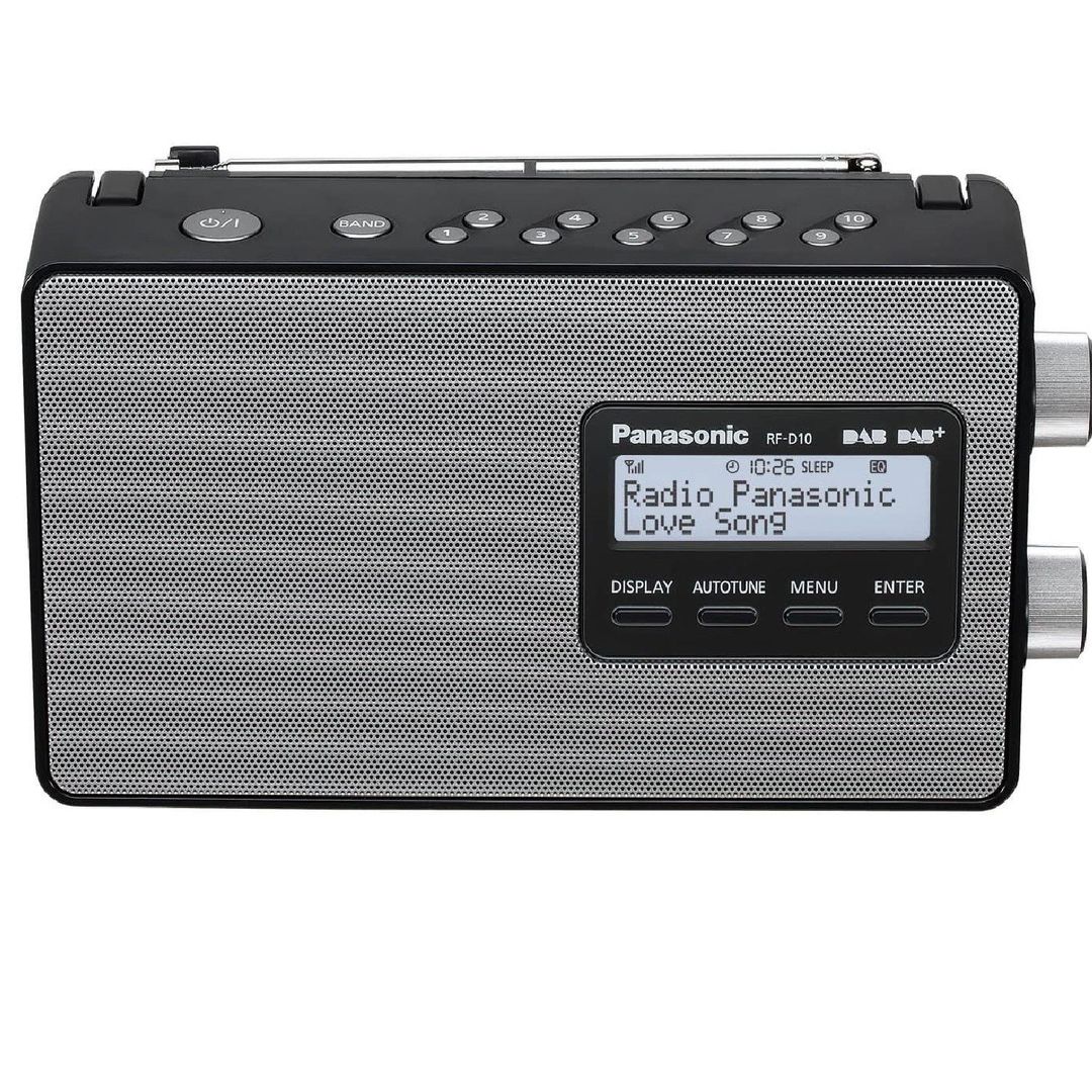 Portable FM DAB Digital Radio - Silver / Black - Image 1