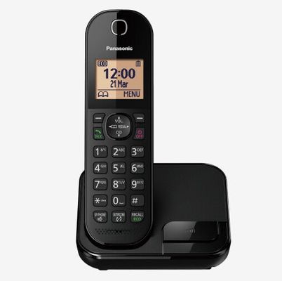 Digital Cordless (DECT) Phone Twin Handsets - Black / 6.3cm
