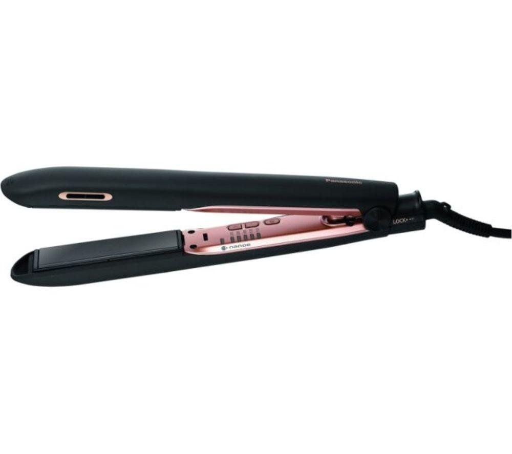 PANASONIC Nanoe EH-HS99-K895 Hair Straightener - Black & Rose Gold, Black - Image 1