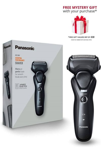 Panasonic ES RT37 Wet and Dry Electric 3 Blade Shaver - Black