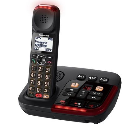 Panasonic KX TGM420EB Amplified Digital Cordless Phone with Answering Machine - Black - Thumbnail 2