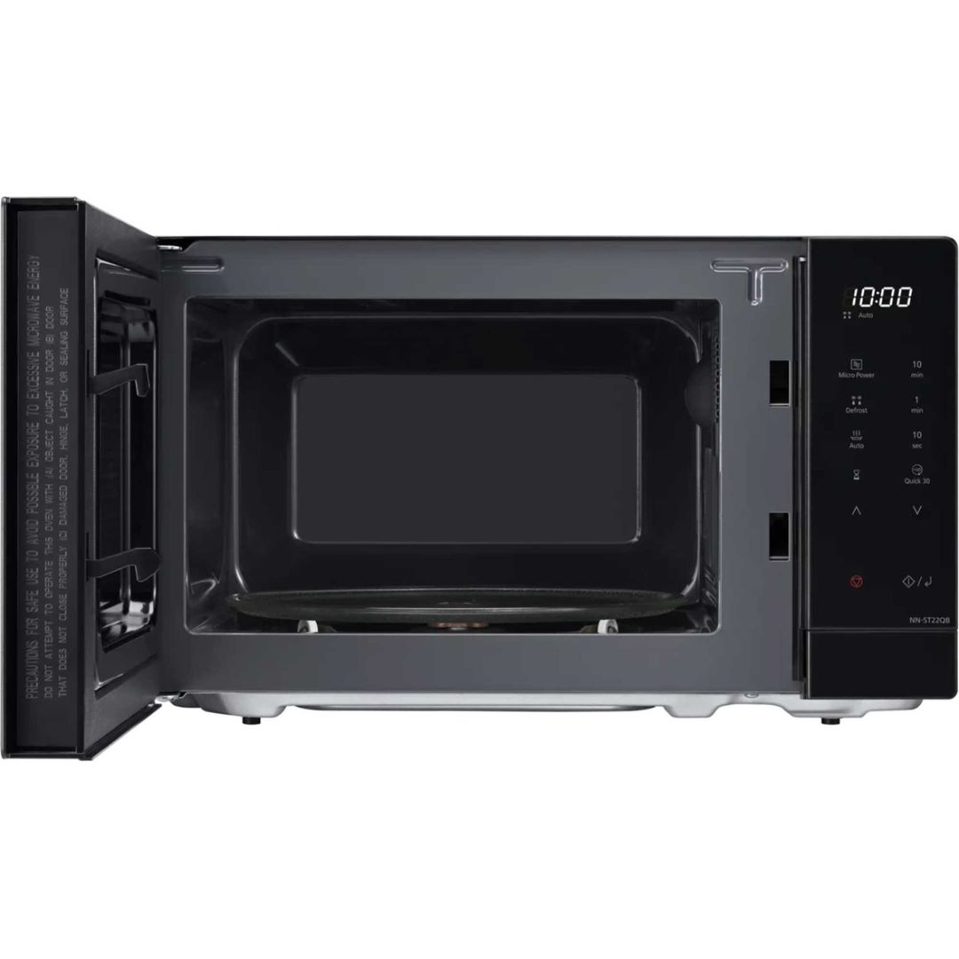 PANASONIC NN-ST22QBBPQ Compact Solo Microwave - Black, Black - Image 1