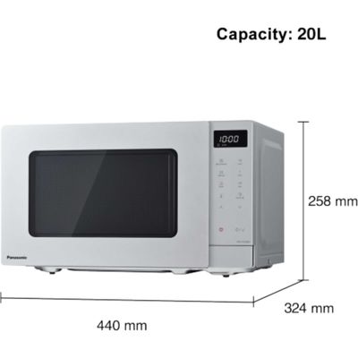 PANASONIC NN-ST23QMBPQ Compact Solo Microwave - Silver, Silver/Grey