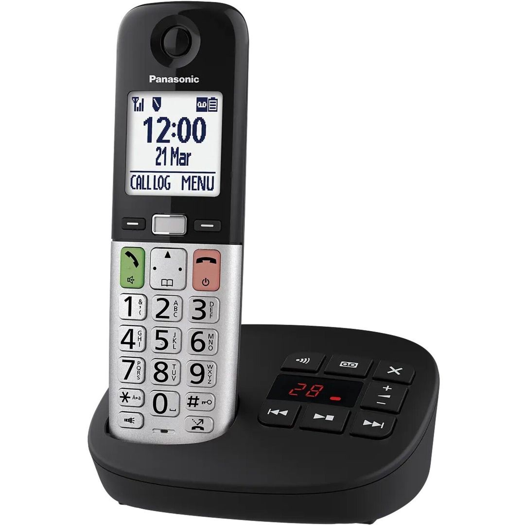 PANASONIC KX-TGU430EB Cordless Phone - Silver & Black, Black,Silver/Grey - Image 1