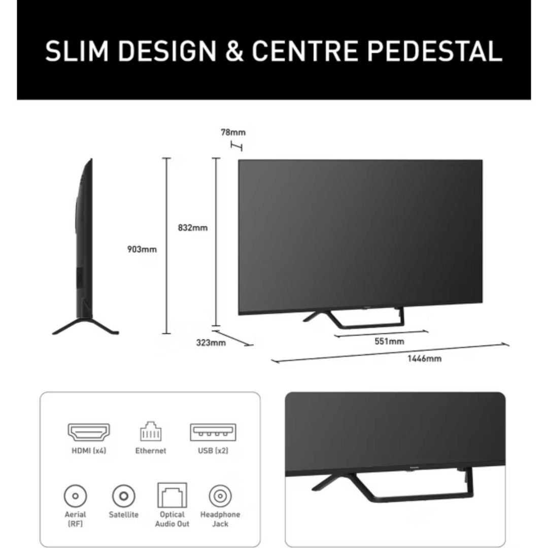 65" PANASONIC TV-65W95BEB Smart 4K Ultra HD HDR Mini LED TV, Black - Image 1
