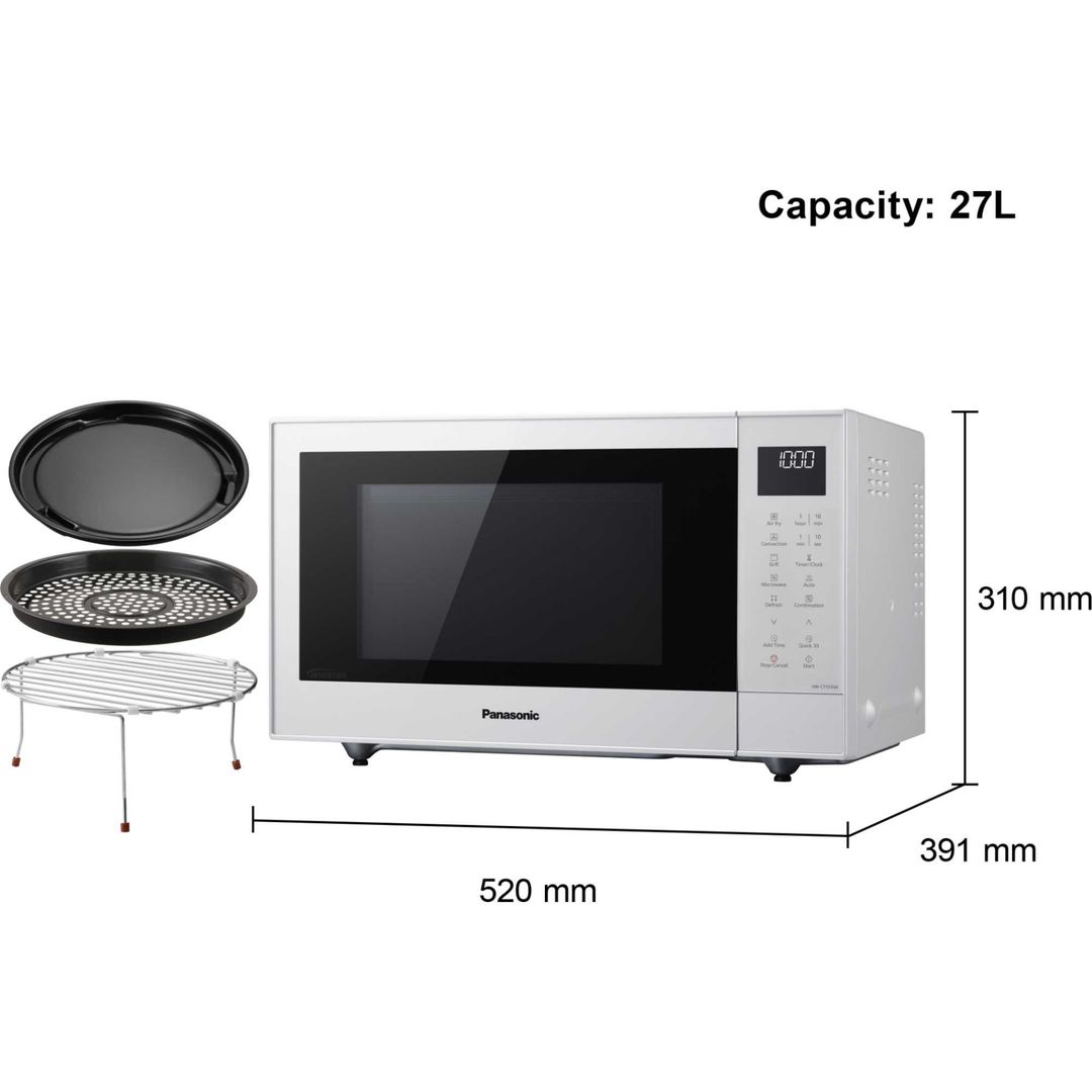 PANASONIC 4-in-1 Air Fryer NN-CT55RWBPQ Combination Microwave - White, White - Image 1