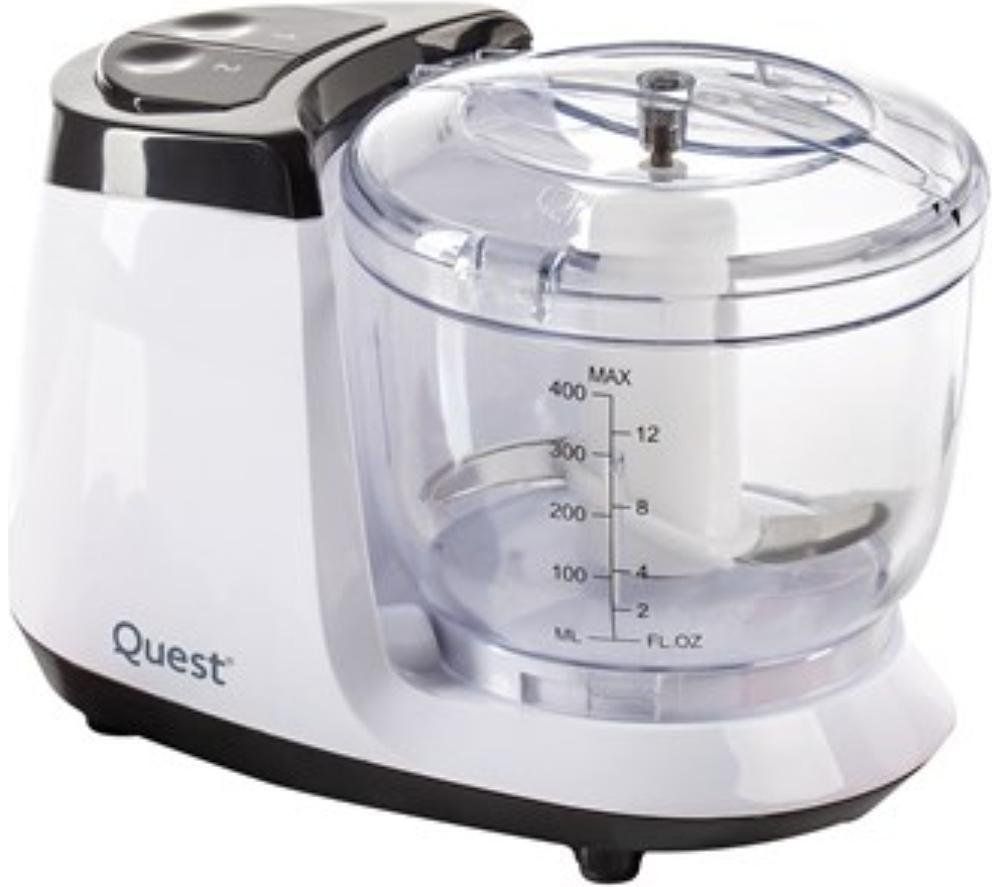 QUEST 31550 Mini Chopper - White & Clear, White,Clear - Image 1