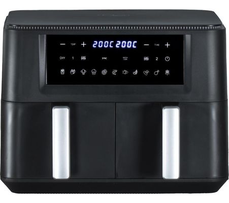 QUEST 33779 Dual Air Fryer - Black, Black