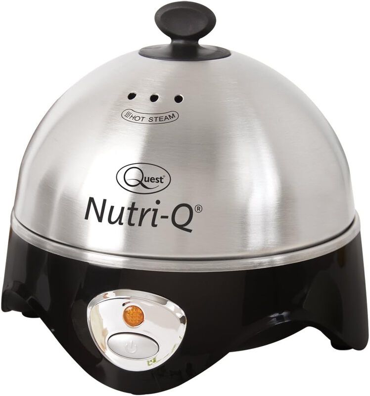 QUEST Nutri-Q Egg Boiler - Black & Silver, Black,Silver/Grey - Image 1