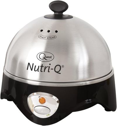 QUEST Nutri-Q Egg Boiler - Black & Silver, Black,Silver/Grey
