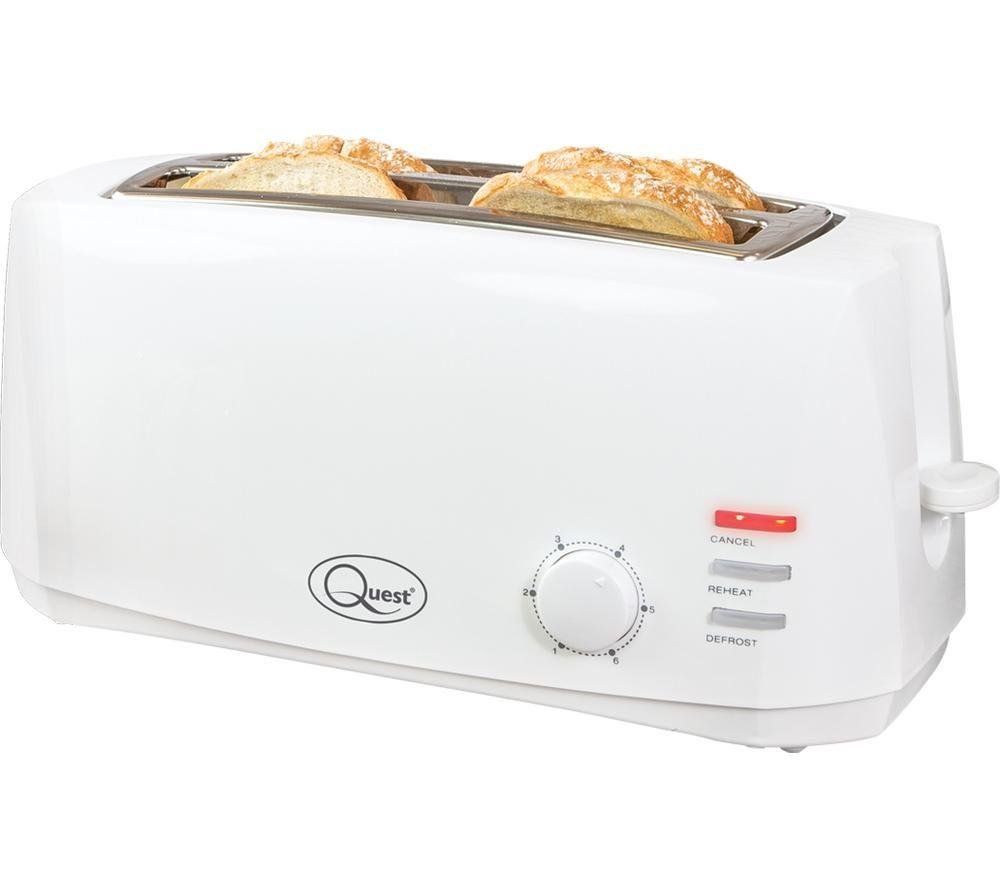 QUEST 35049 4-Slice Toaster - White, White - Image 1