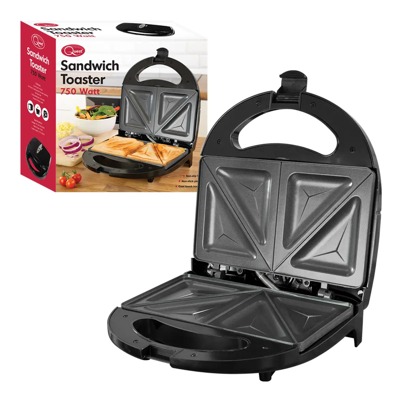 QUEST 35129 Sandwich Maker - Black - Image 1