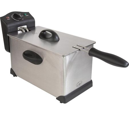 QUEST 35140 Deep Fryer - Black & Silver, Black,Silver/Grey