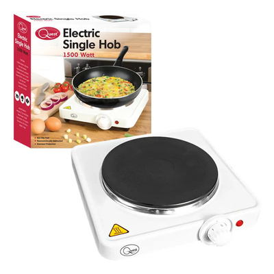 QUEST 35240 Single Electric Hot Plate - White, White - Thumbnail 2