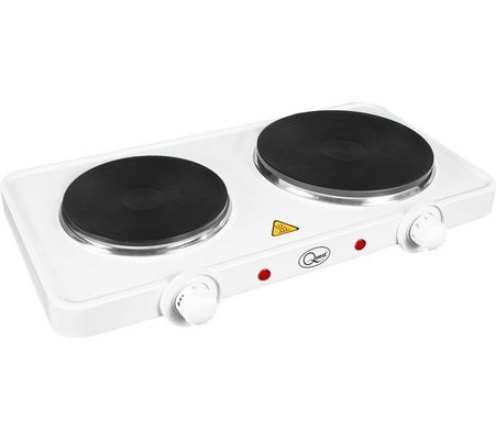 QUEST 35250 Double Electric Hot Plate - White, White - Thumbnail 2