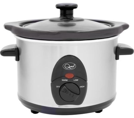 QUEST 35260 Slow Cooker - Black & Silver, Black,Silver/Grey - Thumbnail 2