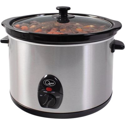 QUEST 35280 Slow Cooker - Silver, Silver/Grey