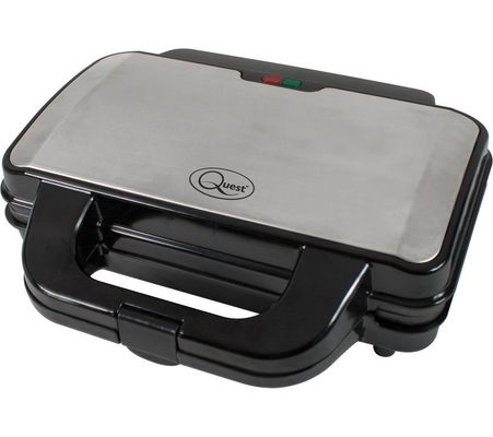 QUEST 35630 Sandwich Toaster - Silver & Black - Thumbnail 2