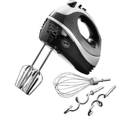 QUEST 35810 Hand Mixer - Black & Silver, Black,Silver/Grey
