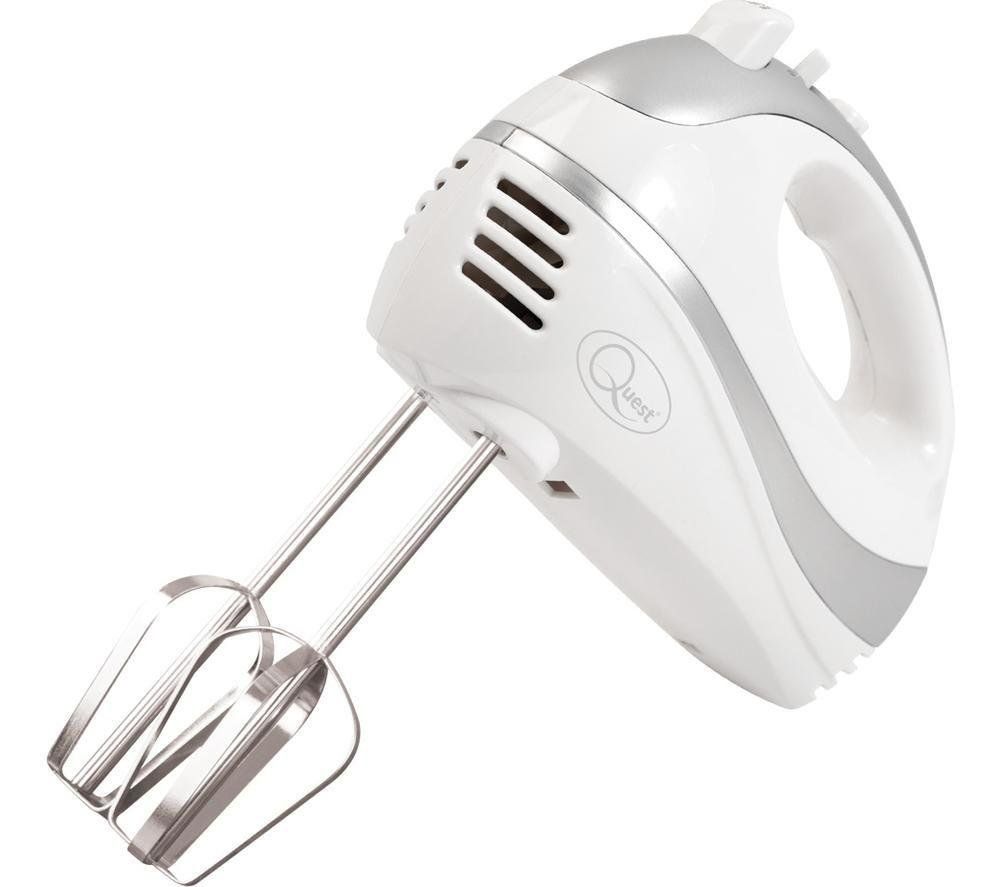 QUEST 35890 Hand Mixer - White & Silver, White,Silver/Grey - Image 1