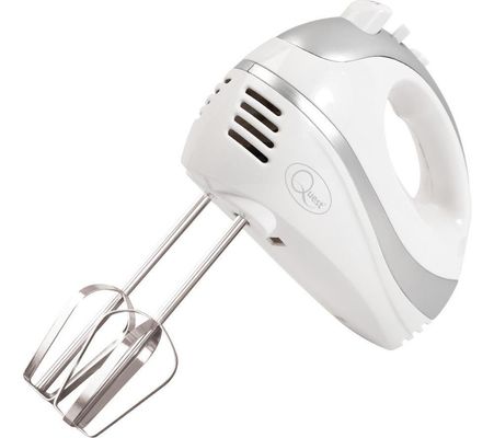 QUEST 35890 Hand Mixer - White & Silver, White,Silver/Grey