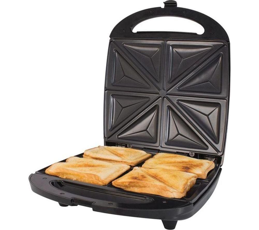 QUEST 35990 Sandwich Toaster - Black & Silver - Image 1