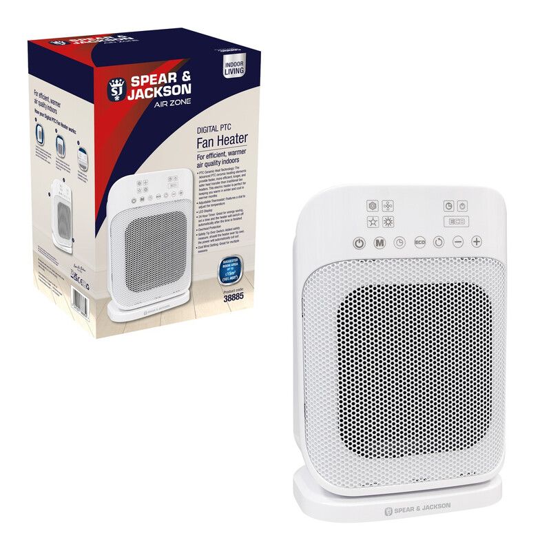 SPEAR & JACKSON 38885 Hot & Cool Tower Fan - White, White - Image 1