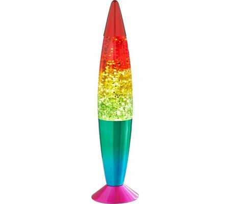 GLOBAL GIZMOS 48639 16" Glitter Lamp - Rainbow