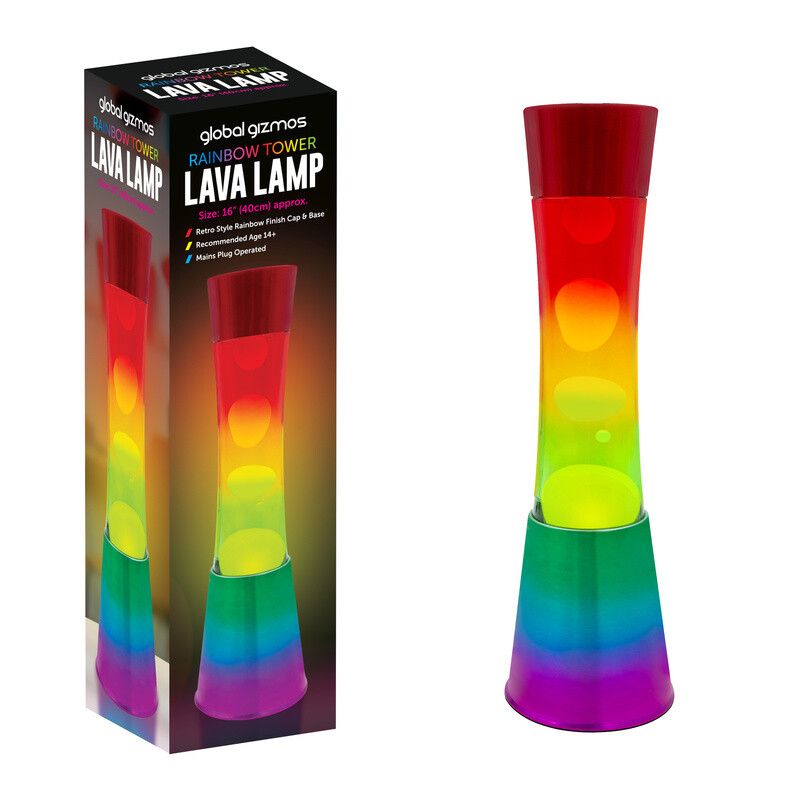 GLOBAL GIZMOS 48859 16" Lava Lamp - Rainbow - Image 1