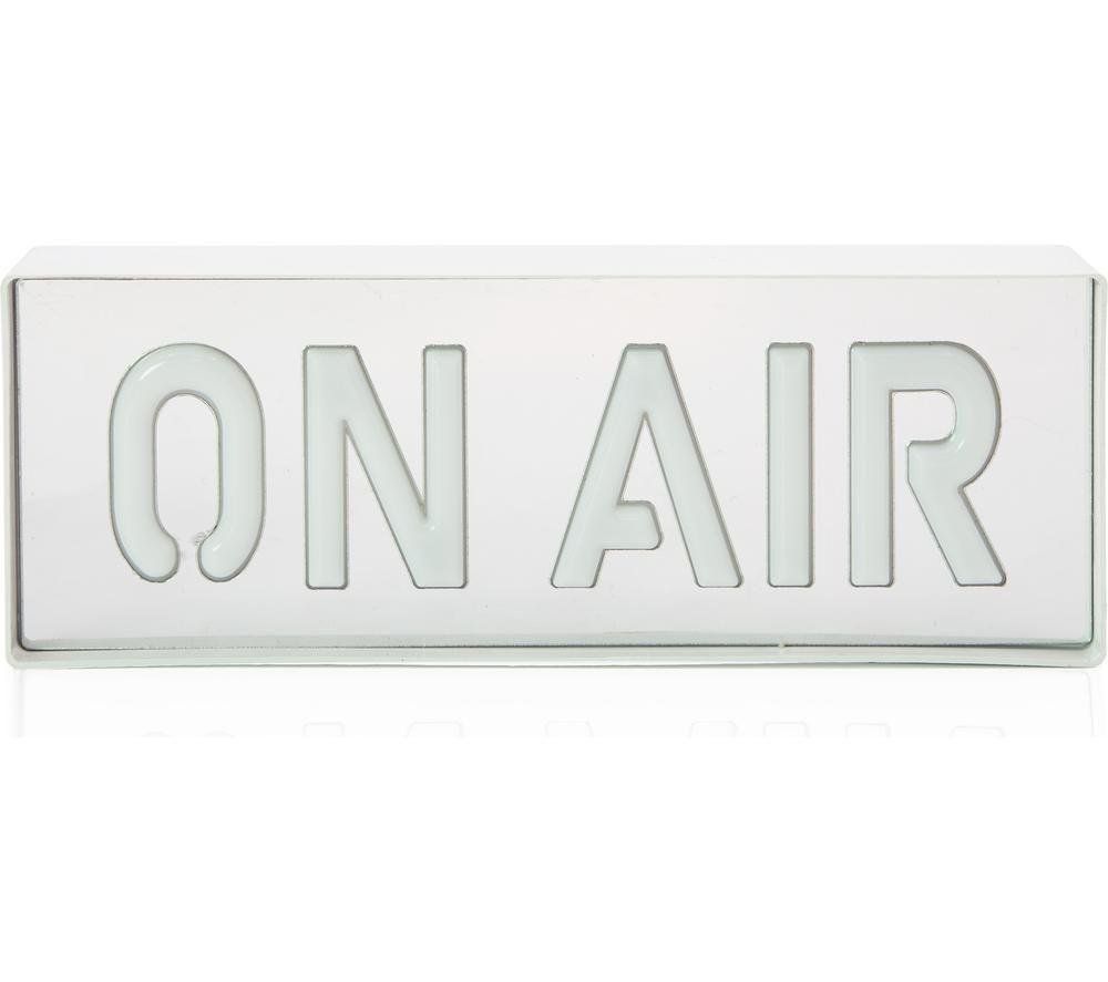 GLOBAL GIZMOS 51419 LED Neon On Air Sign - White - Image 1