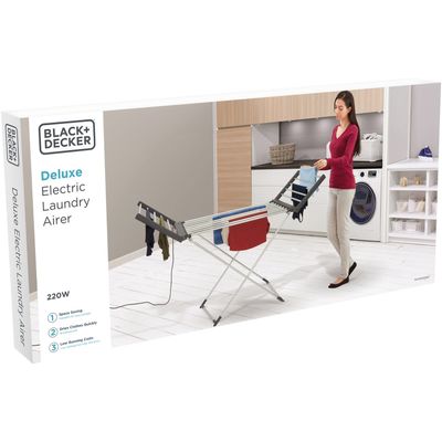 Black and Decker Heated Winged Airer - White