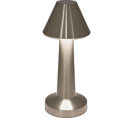 GLOBAL GIZMOS 66369 Rechargeable LED Table Lamp - Brass Effect