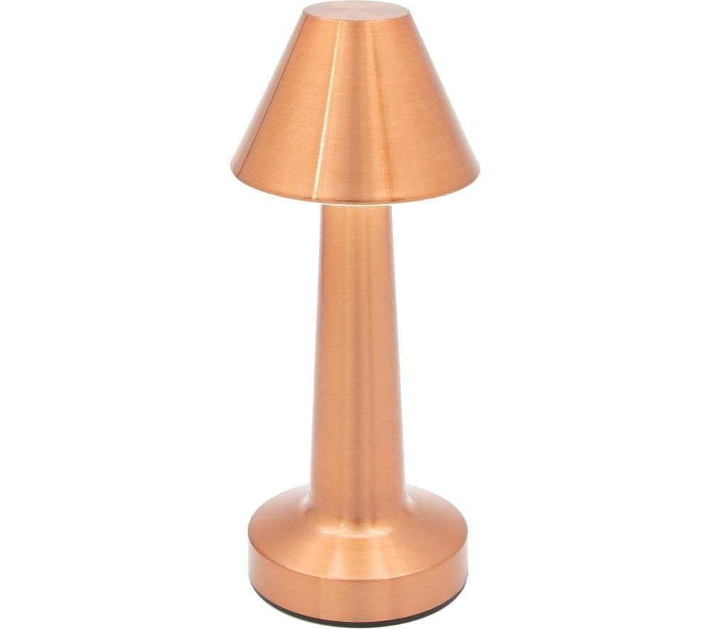 GLOBAL GIZMOS 66379 Rechargeable LED Table Lamp - Brass Effect - Image 1