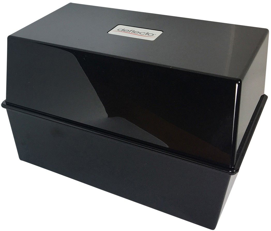 Deflecto Essentials Card Index Box 6 X 4 Inches (152 X 102Mm) Black - Cp011ytblk - Image 1