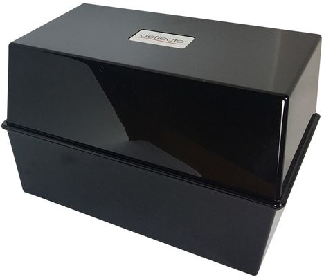 Deflecto Essentials Card Index Box 6 X 4 Inches (152 X 102Mm) Black - Cp011ytblk