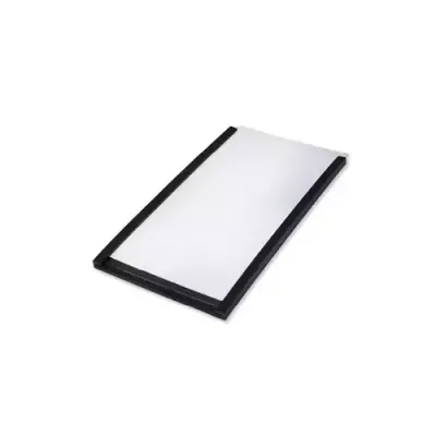 Beaverswood Magnetic PVC Label Holder (Clear) With White Card For Shelving and Racking H50mmxW80mm (Pack 100) - ML58