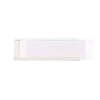 Beaverswood Self-Adhesive PVC Label Holder (Clear) With White Card For Shelving and Racking H30mmxW80mm White (Pack 100) - AL38