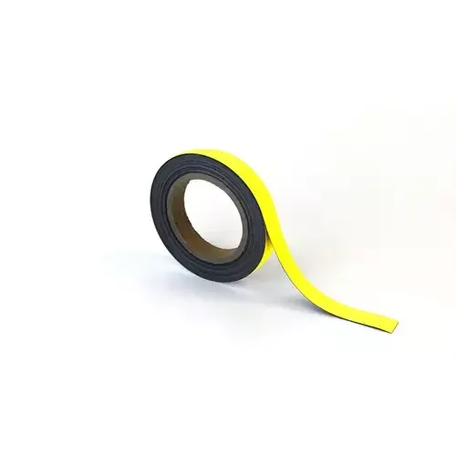 Beaverswood Magnetic Easy Wipe Warehouse Racking Strip H20mmxW10m Yellow (Roll) - MSR2Y - Image 1