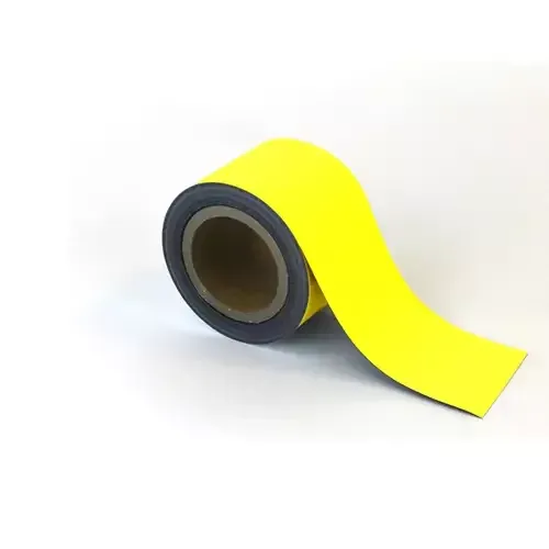 Beaverswood Magnetic Easy Wipe Warehouse Racking Strip H90mmxW10m Yellow (Roll) - MSR9Y - Image 1