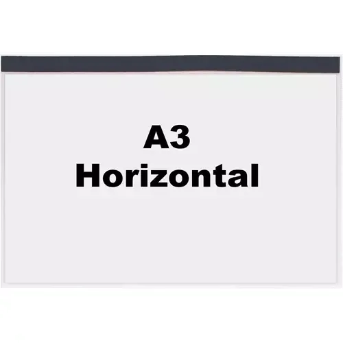 Beaverswood Magnetic Industrial Strength Document Pockets A3 Horizontal Clear (Pack 10) - MP3H/10 - Image 1