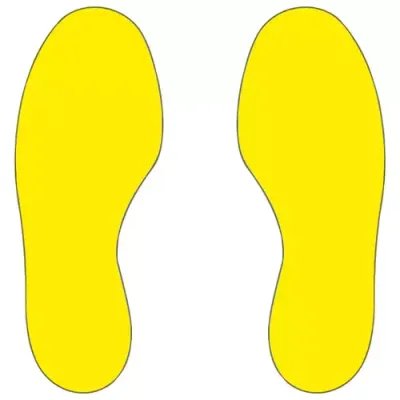 Beaverswood Warehouse Floor Signal Markers Feet Symbol H300mmxW100mm Y